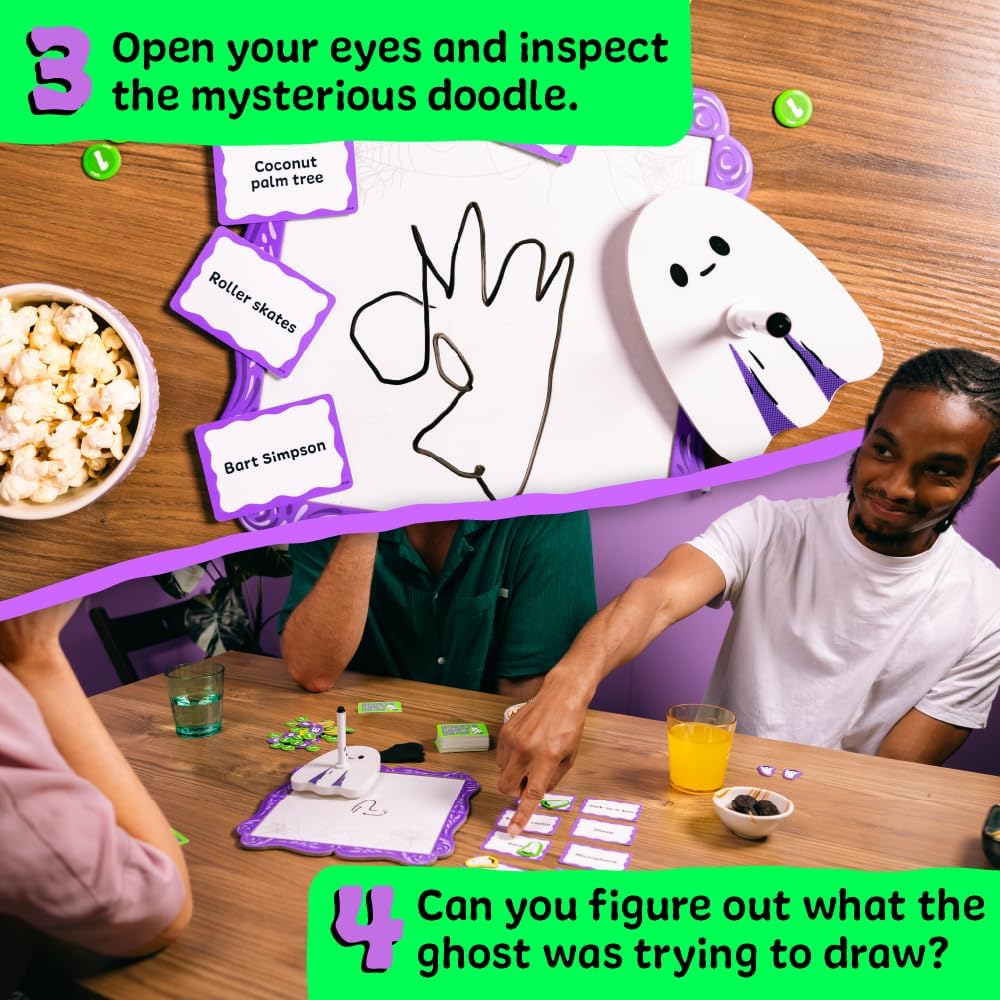 Ghosts Can't Draw: A Fun, Spooky Board Game for Kids and Adults, Perfect for Halloween and Birthdays