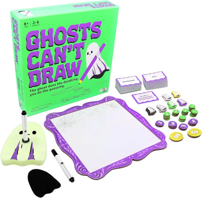 Ghosts Can't Draw: A Fun, Spooky Board Game for Kids and Adults, Perfect for Halloween and Birthdays