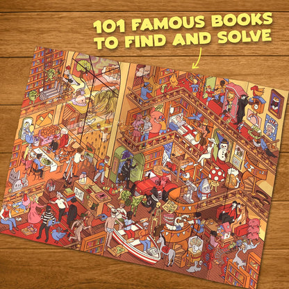 Big Potato Riddle Pics Mayhem in the Library: Book Edition - Travel Trivia Game, Great for Families, Adults and Kids, 101 Riddles to find and solve, Gifts for Book Lovers