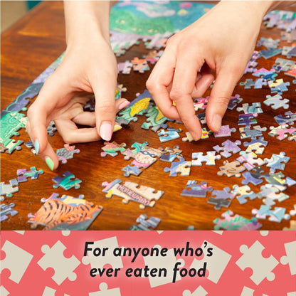 Chaos in the Kitchen: Jigsaw Puzzle with 101 Hidden Food and Drinks to Discover, for Food Lovers and Perfect as a Gift