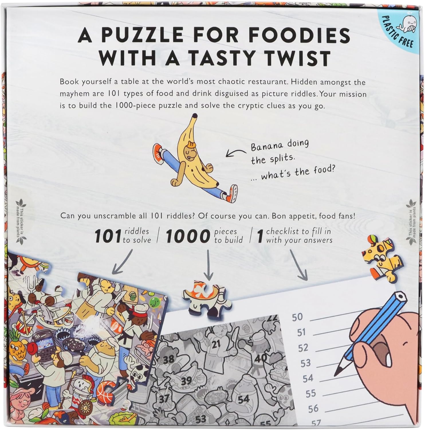 Chaos in the Kitchen: Jigsaw Puzzle with 101 Hidden Food and Drinks to Discover, for Food Lovers and Perfect as a Gift