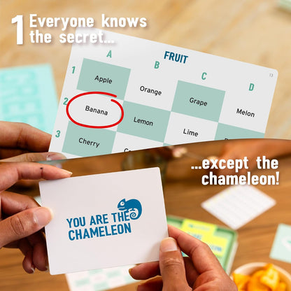 Big Potato Chameleon Travel: The Award-Winning Spot-the-Imposter Game in a Travel Friendly Tin with 20 new topics