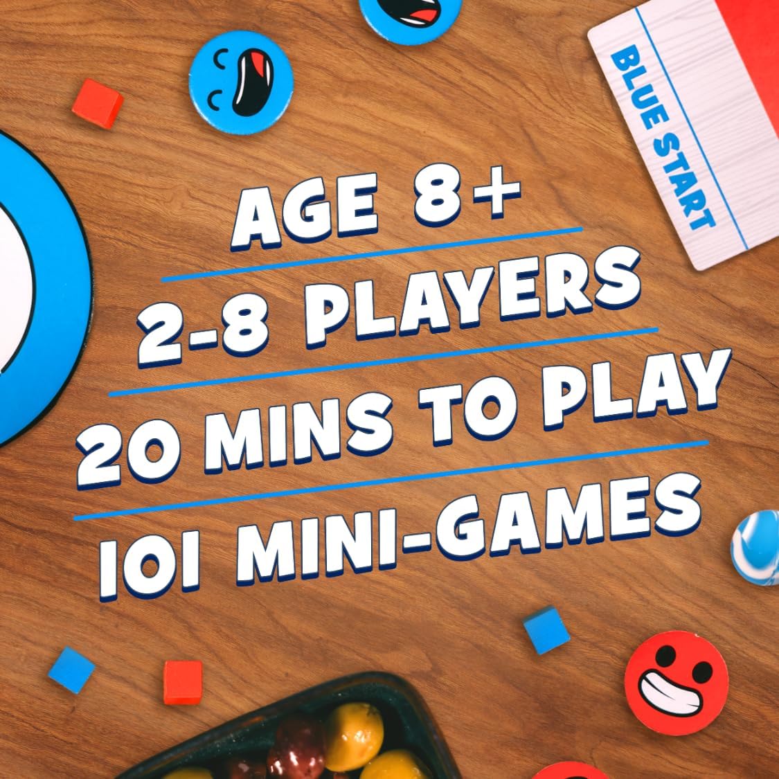 Mini Game Party: 101 Mini Games 1 Star Player, Family Board Game for 2-8 Players, Perfect for Family Game Night or with Friends