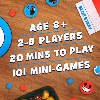 Mini Game Party: 101 Mini Games 1 Star Player, Family Board Game for 2-8 Players, Perfect for Family Game Night or with Friends