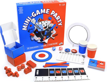 Mini Game Party: 101 Mini Games 1 Star Player, Family Board Game for 2-8 Players, Perfect for Family Game Night or with Friends