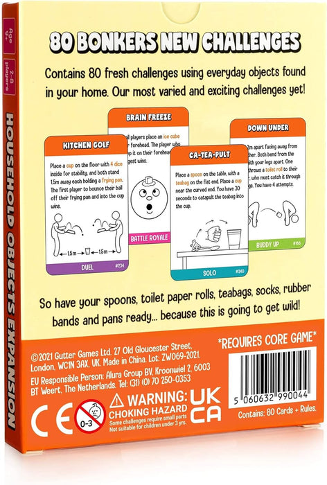 Gutter Games Beat That Household Objects Expansion - Fun Family Board Game for Kids and Adults - Great Stocking Fillers or Gift for Christmas Parties or Family Gatherings - Game Perfect for Laughs