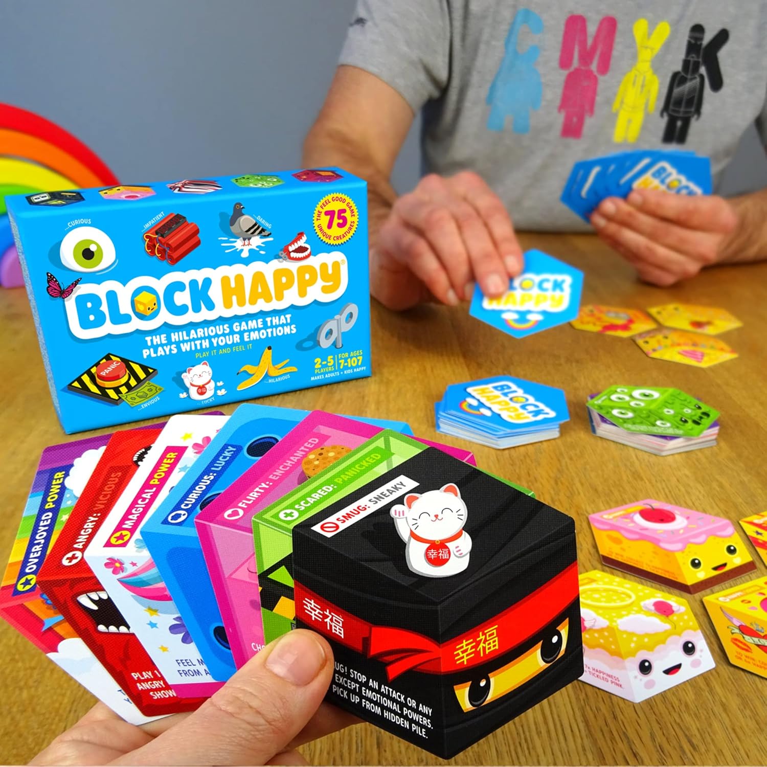 Block Happy - Award Winning Family Board Game, Play With Your Emotions, Kids, Children, Adults, Best Family Games, 6+ Years