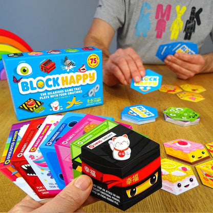 Block Happy - Award Winning Family Board Game, Play With Your Emotions, Kids, Children, Adults, Best Family Games, 6+ Years