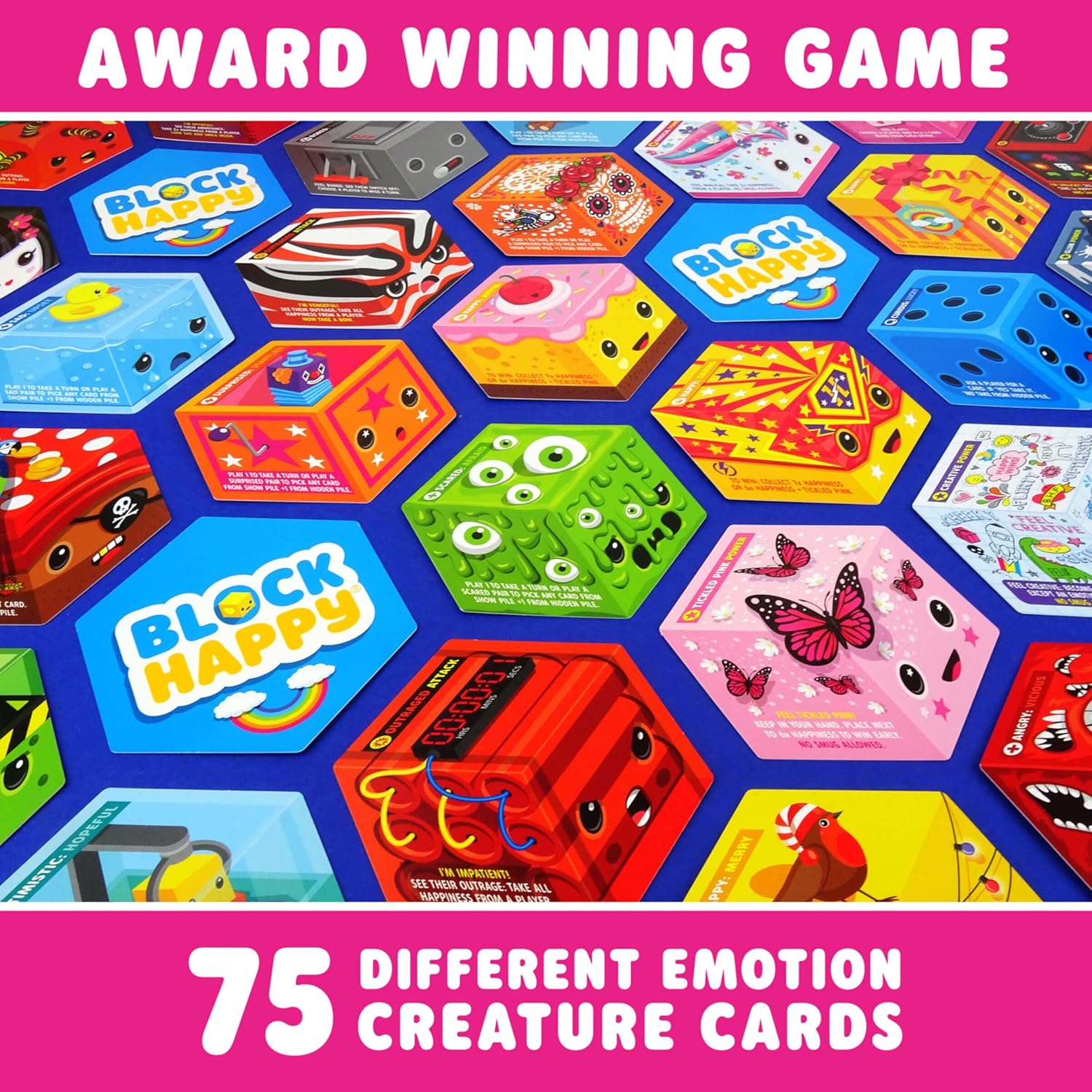 Block Happy - Award Winning Family Board Game, Play With Your Emotions, Kids, Children, Adults, Best Family Games, 6+ Years