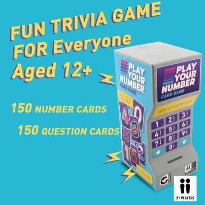 Ginger Fox Play Your Number Family Trivia Card Game Games | A Fun Trivia Game With A Unique Twist | 2+ Players | Ages 12+ Years | 20-30 Minutes Gameplay