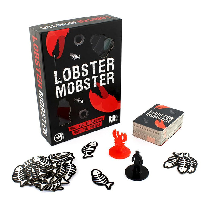 Ginger Fox Lobster Mobster Card Game. Hilariously Entertaining Family Party Game Great For Fun Nights In. Complete Cheeky Challenges and Funny Forfeits To Win. 2+ Players, Ages 8+ Years.