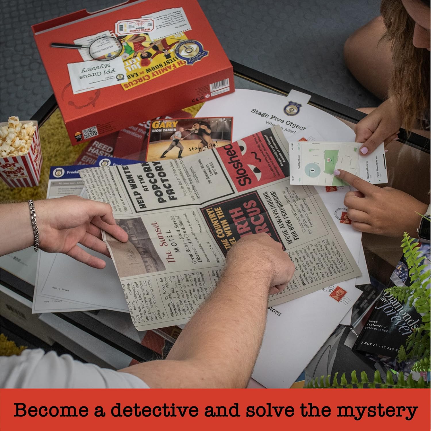 Unsolved Murder Mystery Game - FPI Mystery: Disappearance At Wirth Circus - Unsolved Case Game, Cold Case File, Crime Solving Detective Game for Adults & Teens - Solo, 2 Player, or Group Board Game