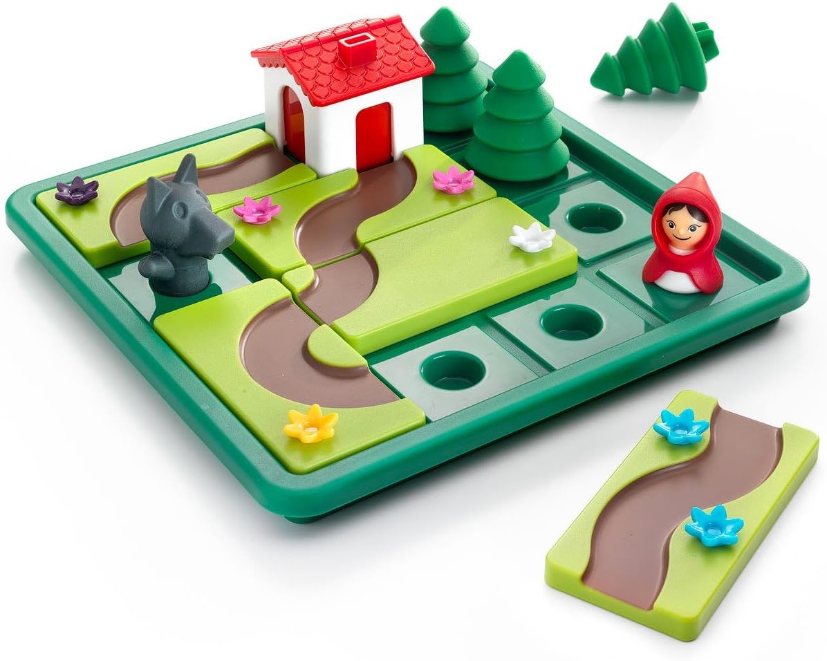 Smart Games - Little Red Riding Hood Deluxe, Puzzle Game with 48 Challenges and Picture Story Book, 4 - 7 Years