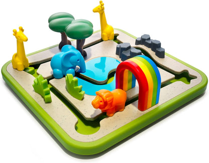 SmartGames - Safari Park Jr, Preschool Puzzle Game with 60 Challenges, 3+ Years