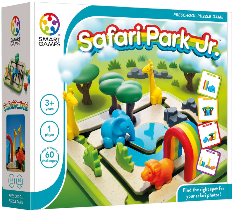 SmartGames - Safari Park Jr, Preschool Puzzle Game with 60 Challenges, 3+ Years