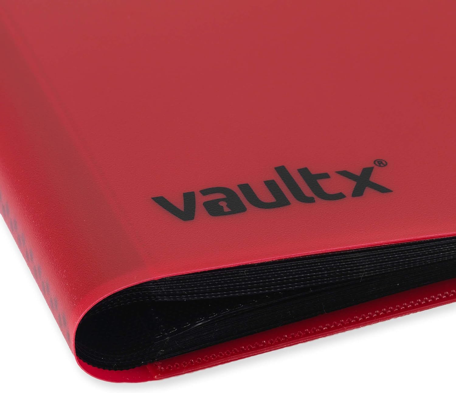 Vault X 9-Pocket Binder with Strap Enclosure for Trading Card Game Organise, Store and Protect in Folder - 360 Side Loading Pocket Binder for TCG, CCG (Red