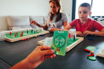 Mini PLAKKS | Soccer Game for Kids | Wooden Foosball for Quick Games and Unique Strategies | Gift Girls Boys | Very Fun and Entertaining | Portable | Ages 5-99 | 2 to 4 Players