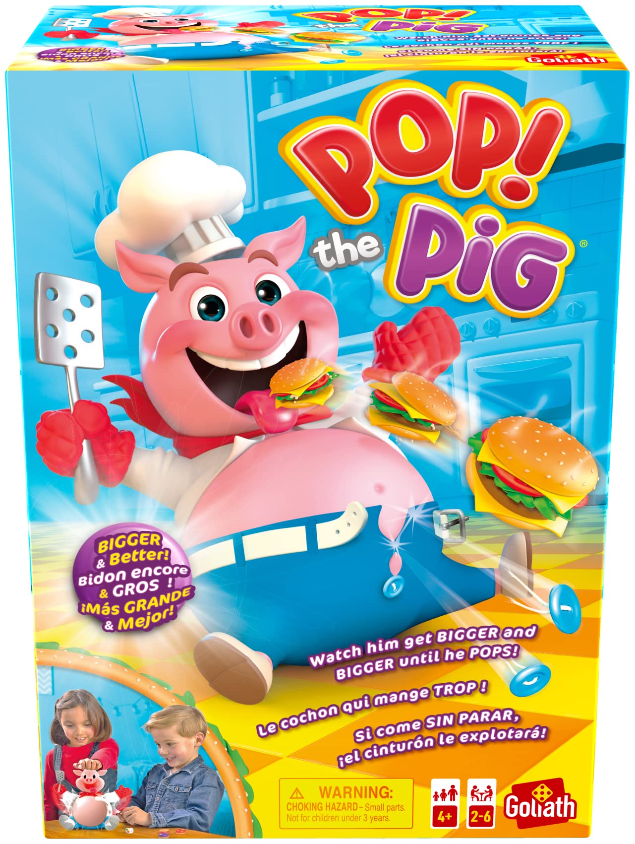 Goliath Games Pop The Pig: Even Bigger and Better Kids Games | For 2-6 players | Ages 4+