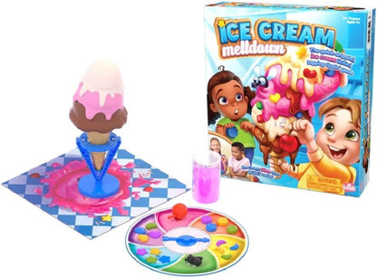 Goliath Ice Cream Meltdown Game - Be First to Get Your Treats on The Ice Cream Cone Before It Melts! Slime Game - Ages 4 and Up, 2+ Players