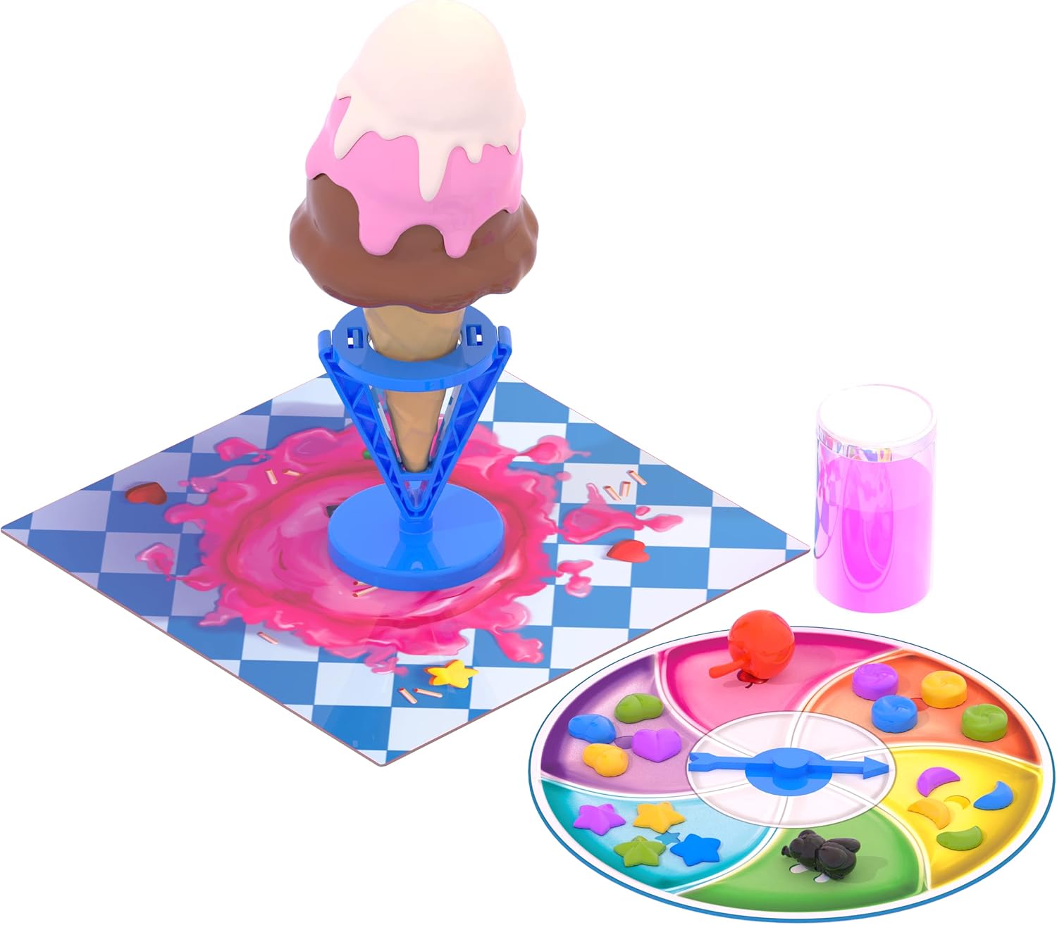 Goliath Ice Cream Meltdown Game - Be First to Get Your Treats on The Ice Cream Cone Before It Melts! Slime Game - Ages 4 and Up, 2+ Players