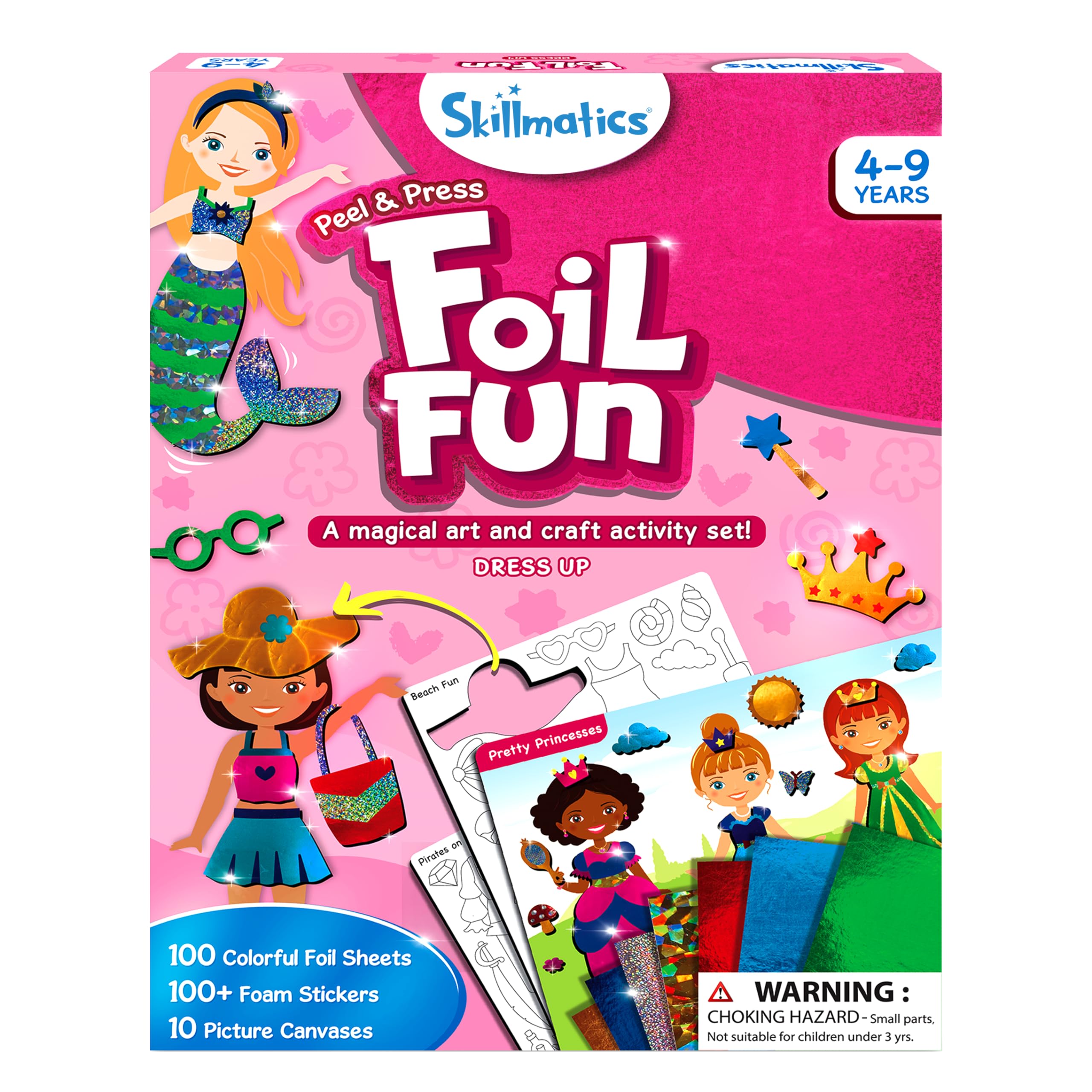 Skillmatics Art & Craft Activity - Foil Fun Dress Up, No Mess Art for Kids, Craft Kits & Supplies, DIY Creative Activity, Gifts for Girls & Boys Ages 4, 5, 6, 7, 8, 9, Travel Toys 6. Dress Up