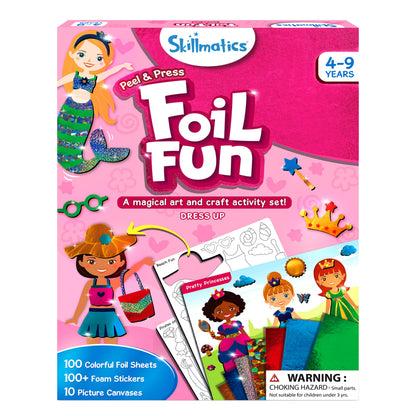 Skillmatics Art & Craft Activity - Foil Fun Dress Up, No Mess Art for Kids, Craft Kits & Supplies, DIY Creative Activity, Gifts for Girls & Boys Ages 4, 5, 6, 7, 8, 9, Travel Toys 6. Dress Up