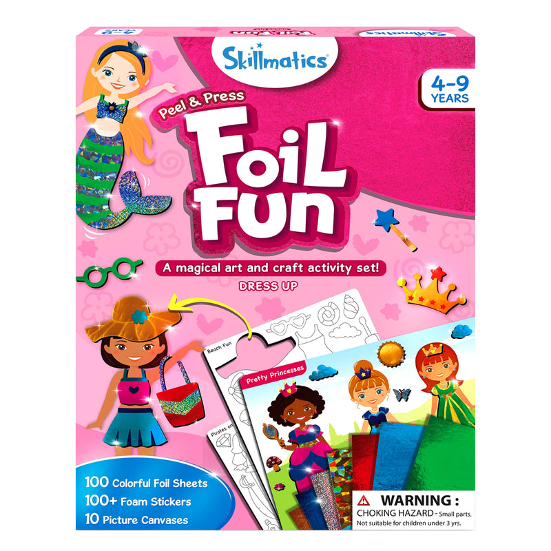 Skillmatics Art & Craft Activity - Foil Fun Dress Up, No Mess Art for Kids, Craft Kits & Supplies, DIY Creative Activity, Gifts for Girls & Boys Ages 4, 5, 6, 7, 8, 9, Travel Toys 6. Dress Up