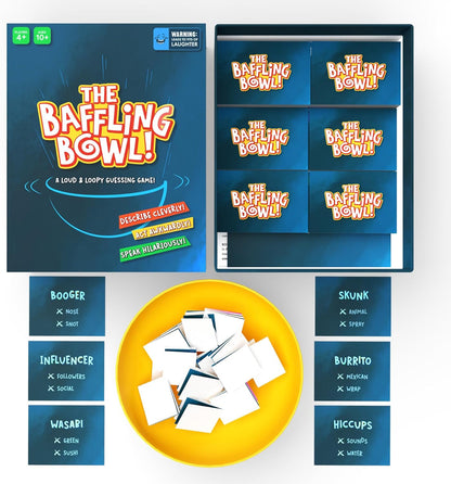 Baffling Bowl – lustiges Ratespiel mit 600 Karten für Kinder, Jugendliche und Erwachsene, Spaß, Bindung für Freunde und Familie, Herausforderungen für Spielabende, Partys, Geschenke für Kinder ab 10