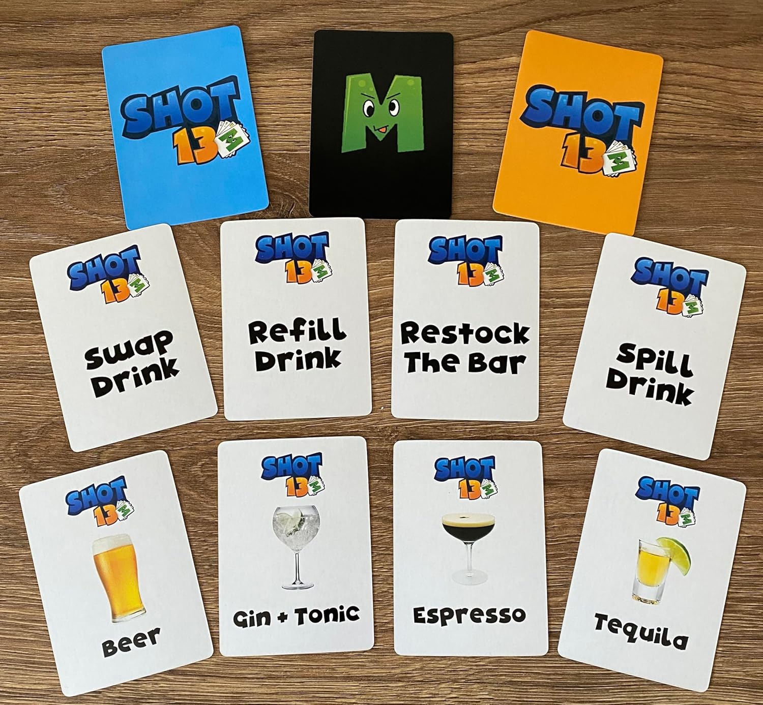 Shot 13 – A vibrant and hilarious twist on classic card based drinking games that combines mischief with simple strategy. Always drink responsibly!