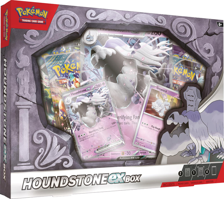 Pokémon TCG: Houndstone ex Box(4 Booster Packs, 2 Foil Cards & 1 Oversize Foil Card