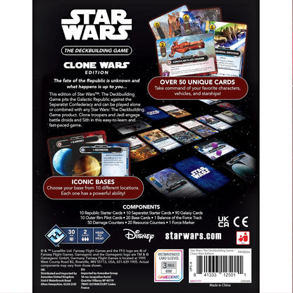 Fantasy Flight Games | Star Wars: The Deckbuilding Game - The Clone Wars | Card Game | Ages 12+ | 2 Players | 30 Minutes Playing Time