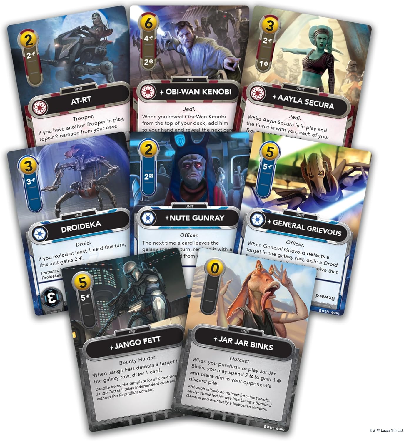 Fantasy Flight Games | Star Wars: The Deckbuilding Game - The Clone Wars | Card Game | Ages 12+ | 2 Players | 30 Minutes Playing Time