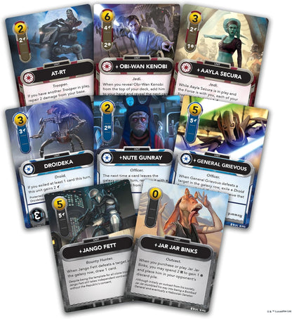Fantasy Flight Games | Star Wars: The Deckbuilding Game - The Clone Wars | Card Game | Ages 12+ | 2 Players | 30 Minutes Playing Time