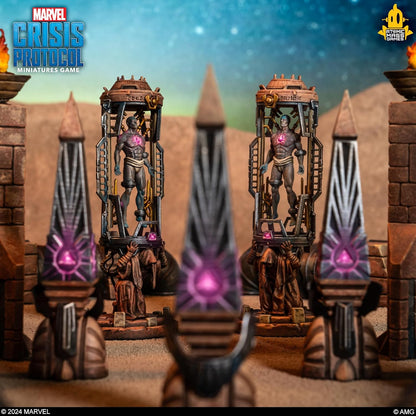 Atomic Mass Games | Marvel Crisis Protocol: Dark Future Terrain Pack | Expansión de Miniaturas | A Partir de 14 Años | para 2 Jugadores | 90 Minutos por Partida | Multilenguaje (Incluye Español