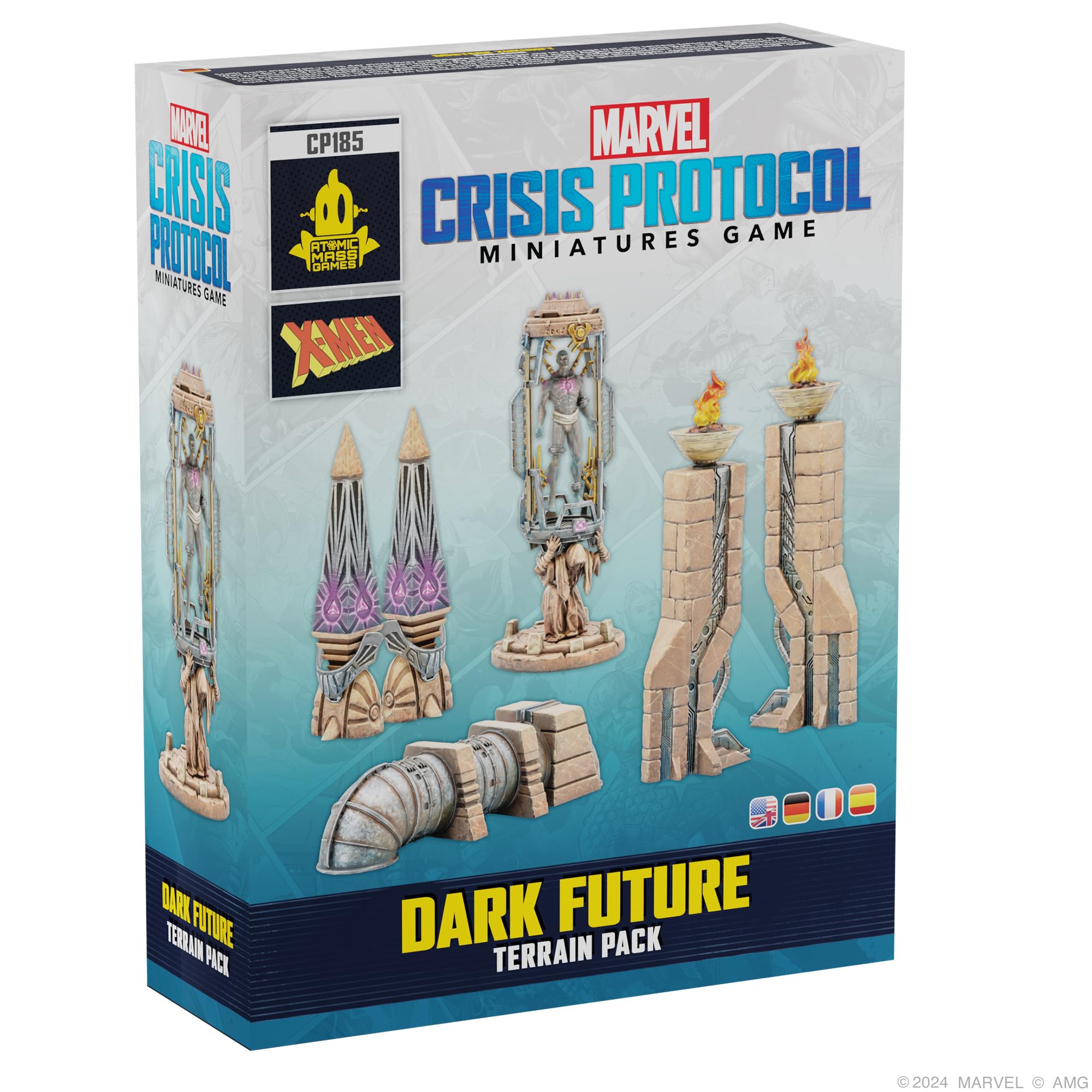 Atomic Mass Games | Marvel Crisis Protocol: Dark Future Terrain Pack | Expansión de Miniaturas | A Partir de 14 Años | para 2 Jugadores | 90 Minutos por Partida | Multilenguaje (Incluye Español