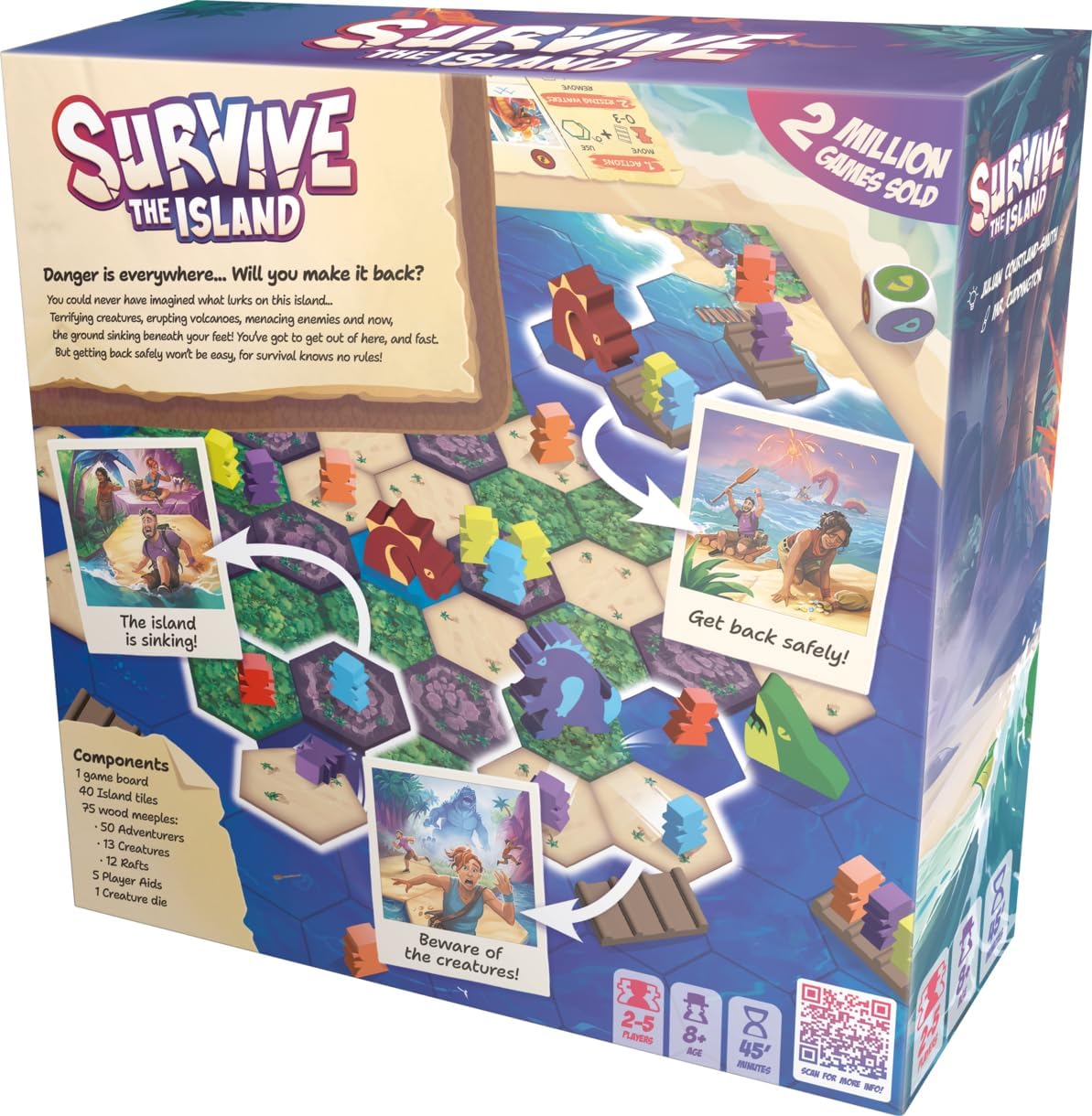 Zygomatic | Survive The Island | Board Game | Ages 8+ | 2-5 Players | 45 Minutes Playing Time