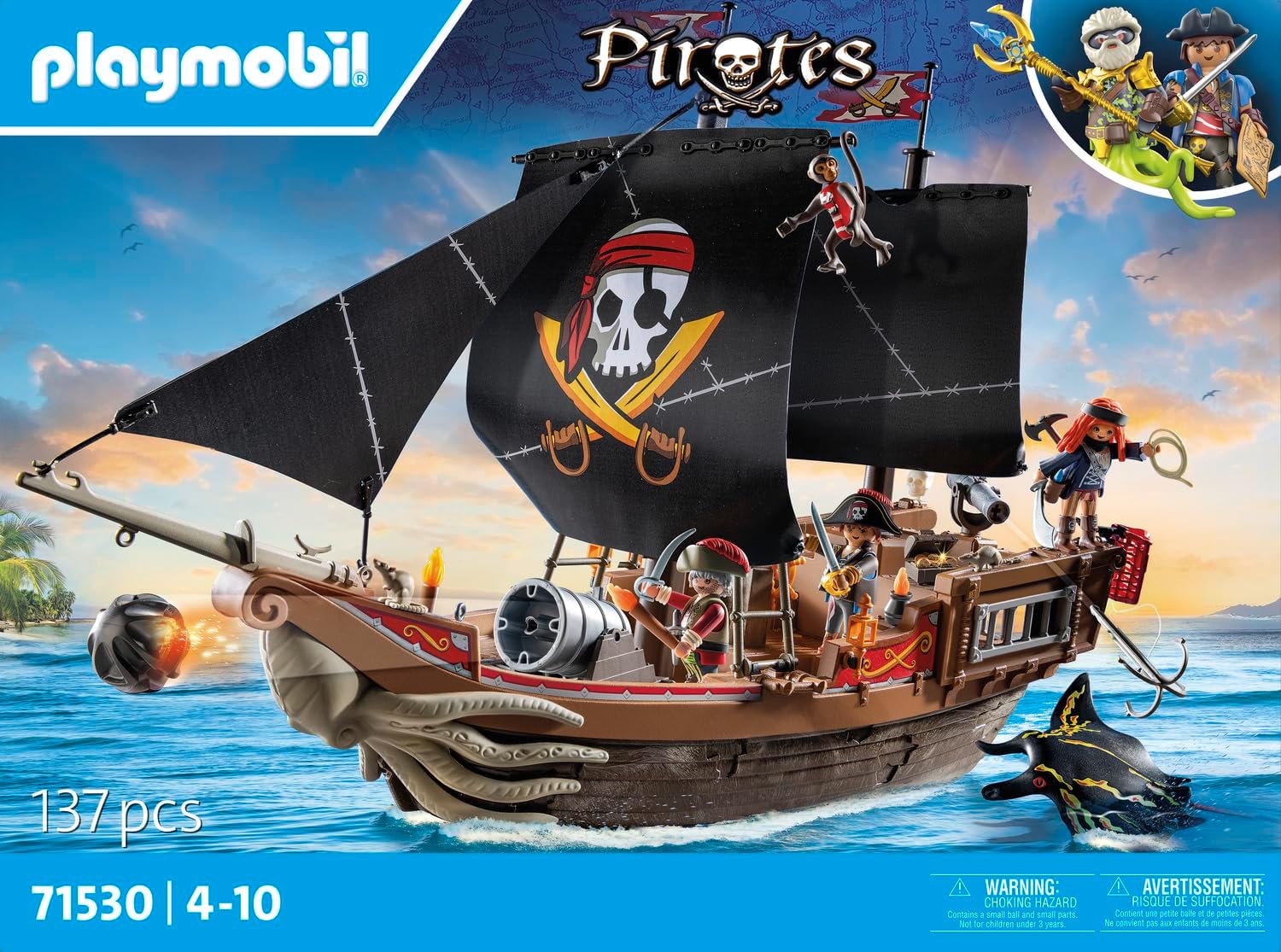 Playmobil Large Pirate Ship with Crew