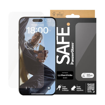 PanzerGlass SAFE. Screen Protector iPhone 2023 6.7 Pro Max Ultra-Wide Fit Protection d'écran transparent Apple 1