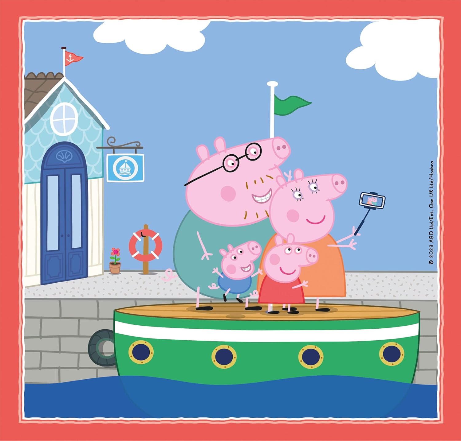 Clementoni Puzzel Square Peppa Pig 3 Puzzel Met 48 Stukjes - Supercolor Puzzel Voor Kinderen, Puzzel Voor Kinderen, Gemaakt In Italië 25293