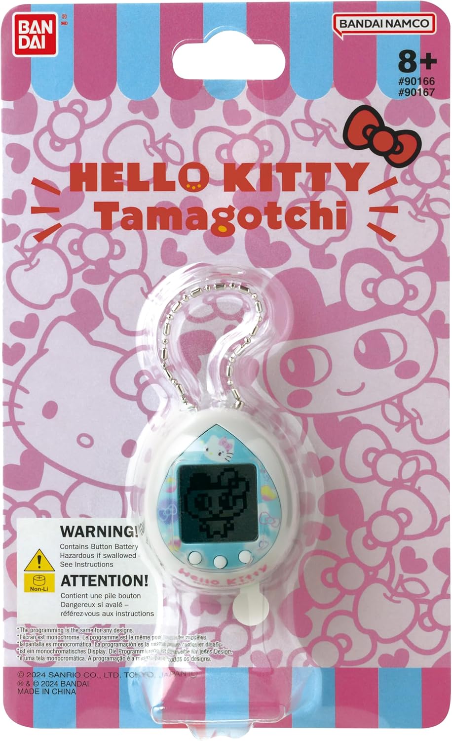 TAMAGOTCHI Nano Hello Kitty 50th Anniversary Blue Shell | 4cm Blue Hello Kitty Virtual Pet Handheld Games Machine | Raise An Electronic Cyber Pet With Hello Kitty's Help With This Sanrio Toy