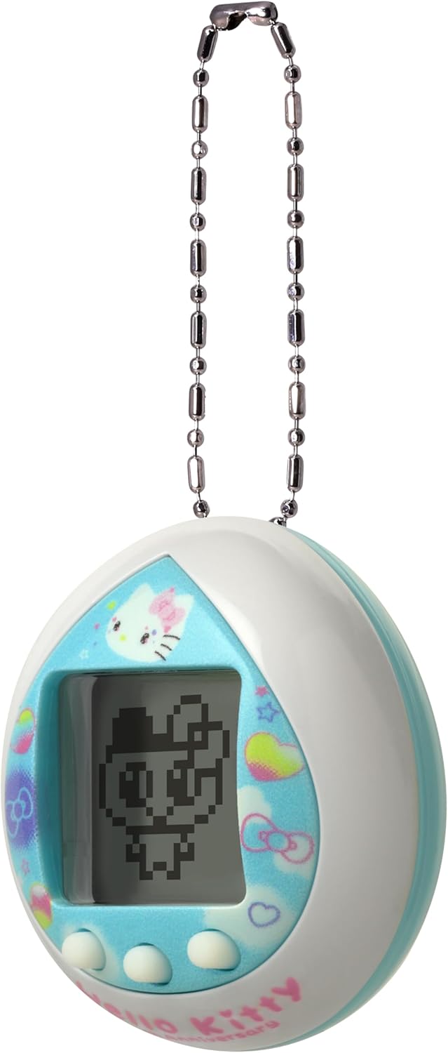 TAMAGOTCHI Nano Hello Kitty 50th Anniversary Blue Shell | 4cm Blue Hello Kitty Virtual Pet Handheld Games Machine | Raise An Electronic Cyber Pet With Hello Kitty's Help With This Sanrio Toy