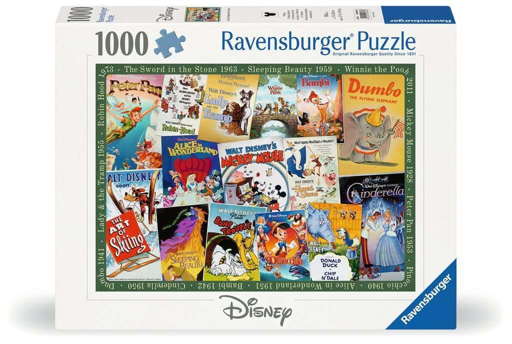 Ravensburger Puzzle 12000689 - Disney Vintage Movie Poster - 1000 Teile Puzzle für Erwachsene und Kinder ab 14 Jahren, Disney Puzzle, Disney Geschenke