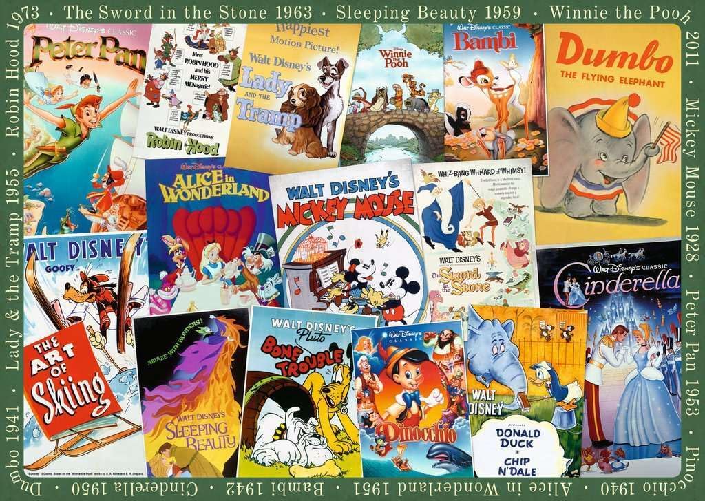 Ravensburger Puzzle 12000689 - Disney Vintage Movie Poster - 1000 Teile Puzzle für Erwachsene und Kinder ab 14 Jahren, Disney Puzzle, Disney Geschenke