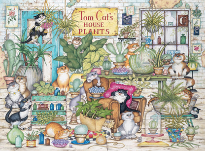 Ravensburger - Puzzle für Erwachsene – Puzzle 500 Teile – Tom Cat's House Plants – Erwachsene und Kinder ab 12 Jahren – Premium-Puzzle – Katzen-Illustration – Tiere – 12000695