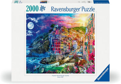 Ravensburger 2000 Teile Puzzle für Erwachsene und Kinder ab 14 Jahren - Farbenfrohe Cinque Terre - Italien-Motiv - Puzzle mit Formenvielfalt, passgenauen Puzzleteilen und reflexfreiem Bild