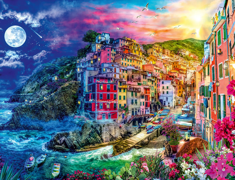 Ravensburger 2000 Teile Puzzle für Erwachsene und Kinder ab 14 Jahren - Farbenfrohe Cinque Terre - Italien-Motiv - Puzzle mit Formenvielfalt, passgenauen Puzzleteilen und reflexfreiem Bild