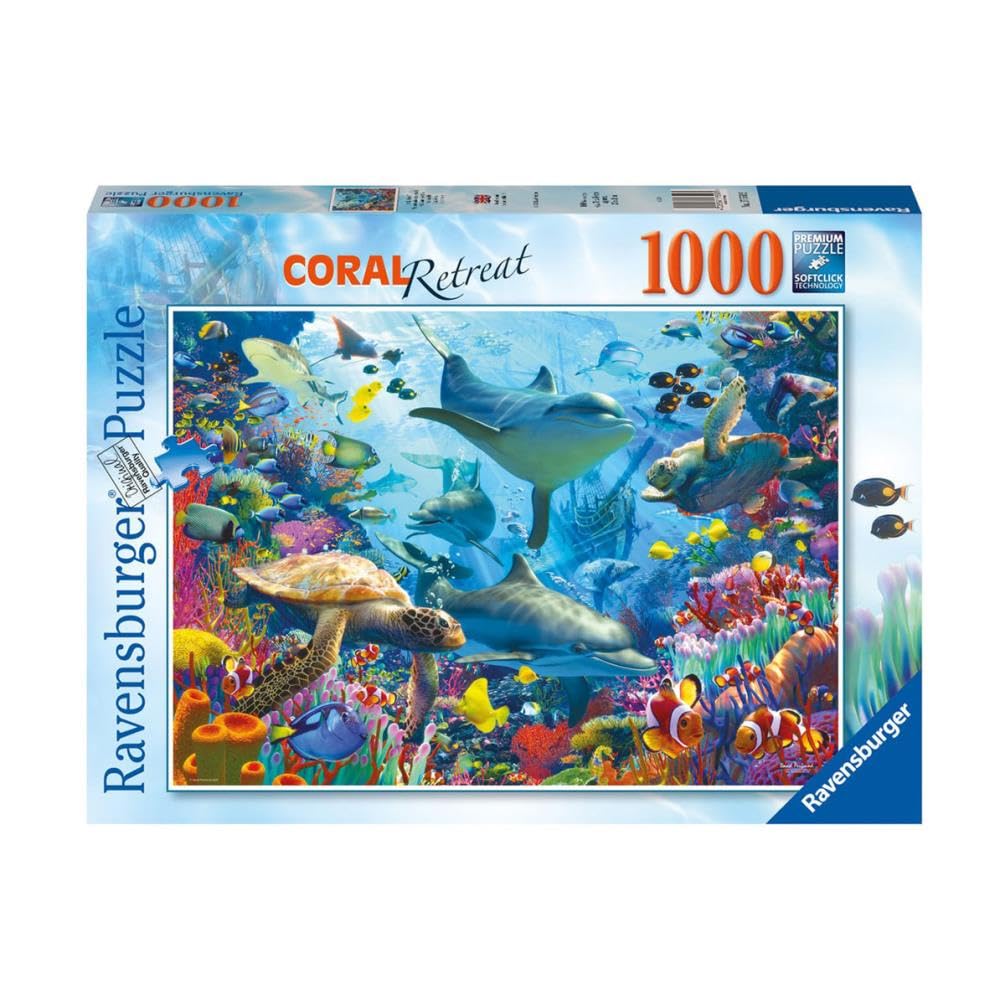 Ravensburger Coral Reef Retreat 1000 Piece Jigsaw Puzzles for Adults and Kids Age 12 Years Up