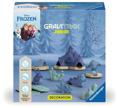 Ravensburger 23861 GraviTrax Junior Extension Disney Frozen, Marble Run for Children from 3 Years, with Toy Figures from the World of Frozen, Toy from 3 Years, White, Blue