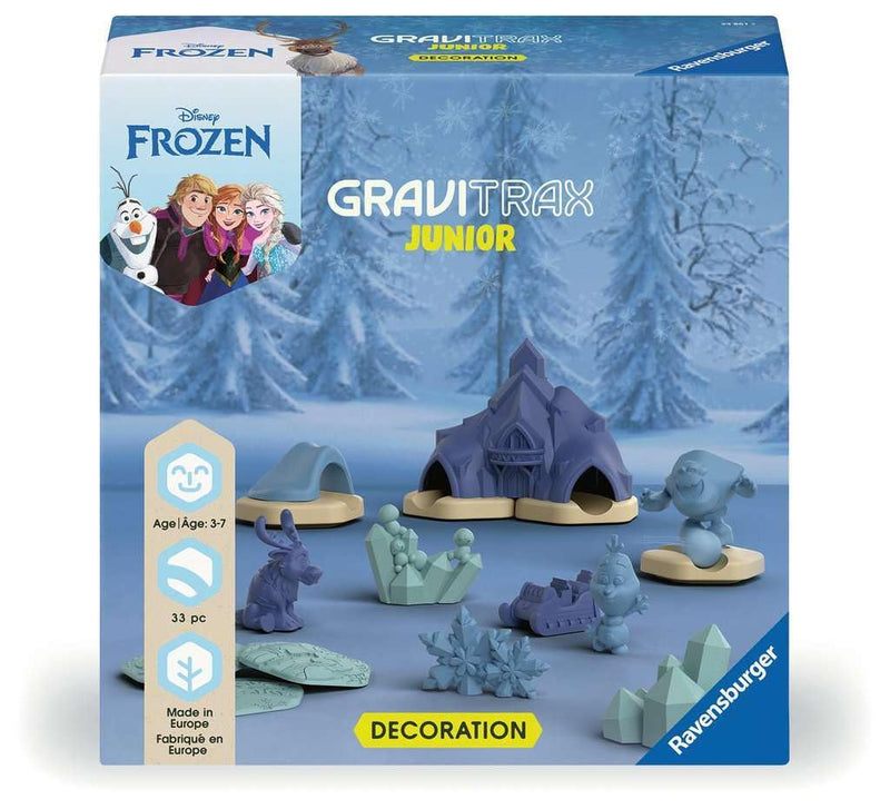 Ravensburger 23861 GraviTrax Junior Extension Disney Frozen, Marble Run for Children from 3 Years, with Toy Figures from the World of Frozen, Toy from 3 Years, White, Blue