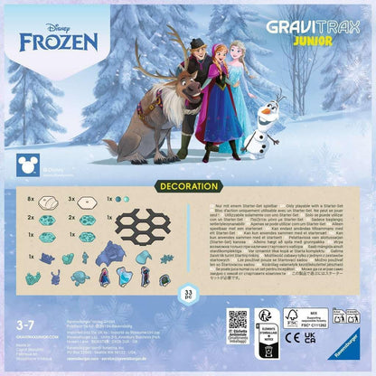 Ravensburger 23861 GraviTrax Junior Extension Disney Frozen, Marble Run for Children from 3 Years, with Toy Figures from the World of Frozen, Toy from 3 Years, White, Blue